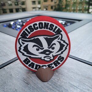 Wisconsin Badgers Coaster Set - 3D Printed - (Set of 4)